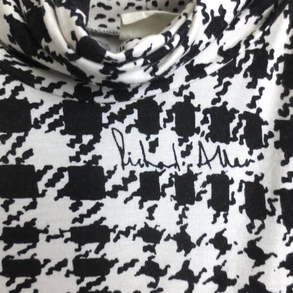 RICHARDS ALLEN x H&M WOMEN HOUNDSTOOTH SHIRT BLOUSE Sz-M - Picture 7 of 9